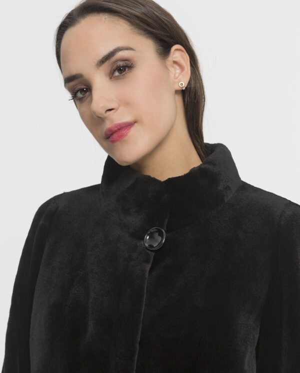 Chaqueta de visón rasado negro para mujer marca Saint Germain