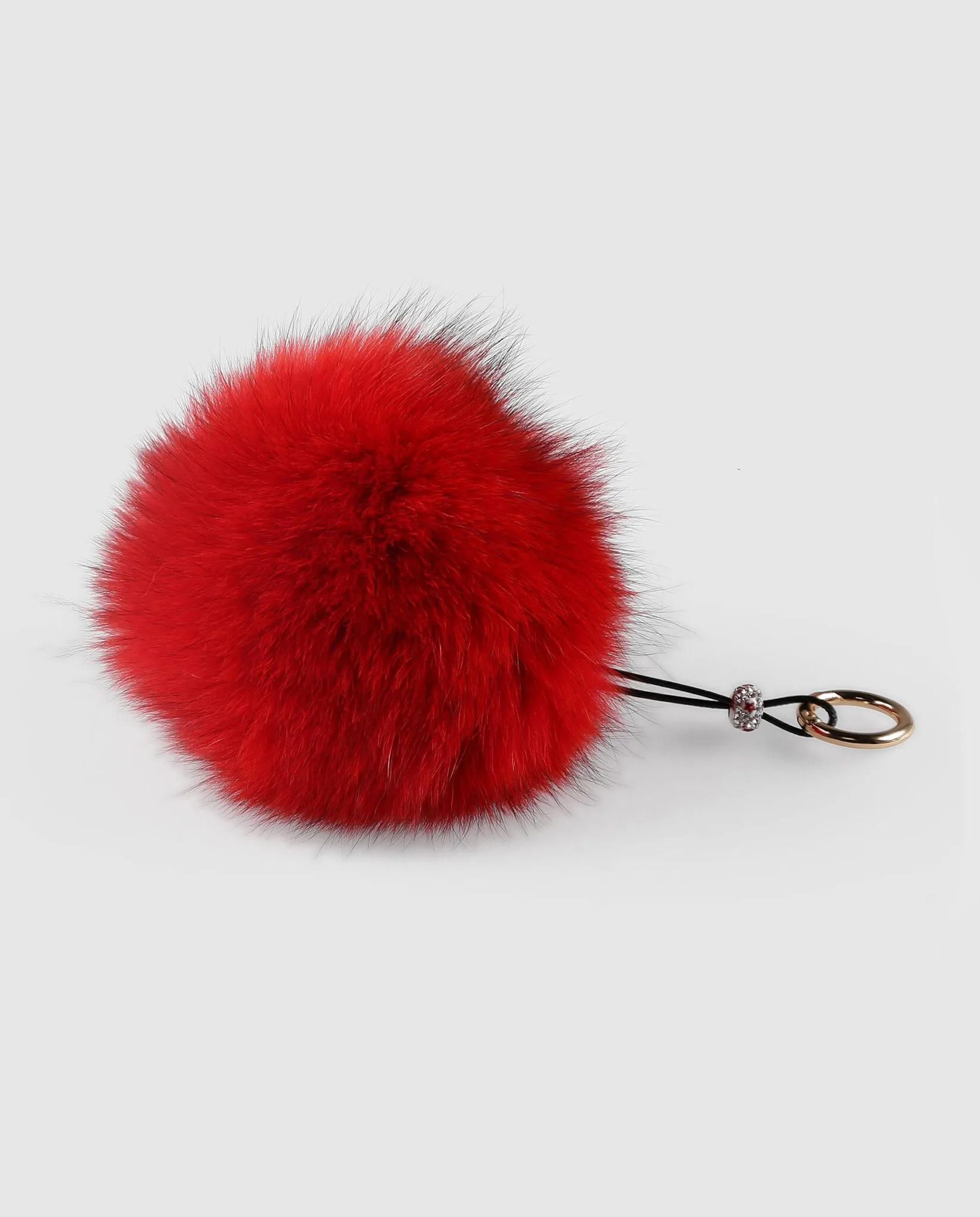 Llavero pompón rojo de pelo de zorro para mujer marca Swarz