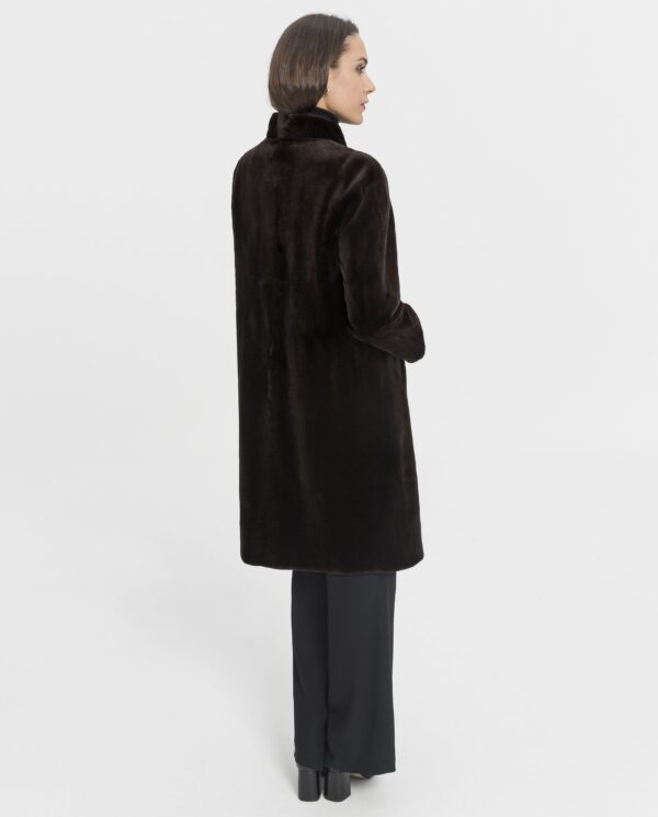 Abrigo largo de visón rasado Saga Furs para mujer color marrón marca Saint Germain