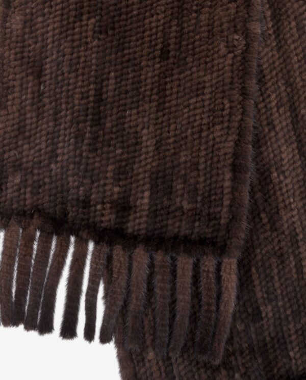 Estola de visón marrón con pelo tricotado marca Saint Germain