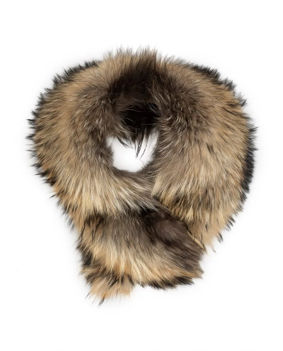 Estola De la Roca de pelo de marmota finlandesa color natural - Imagen 7
