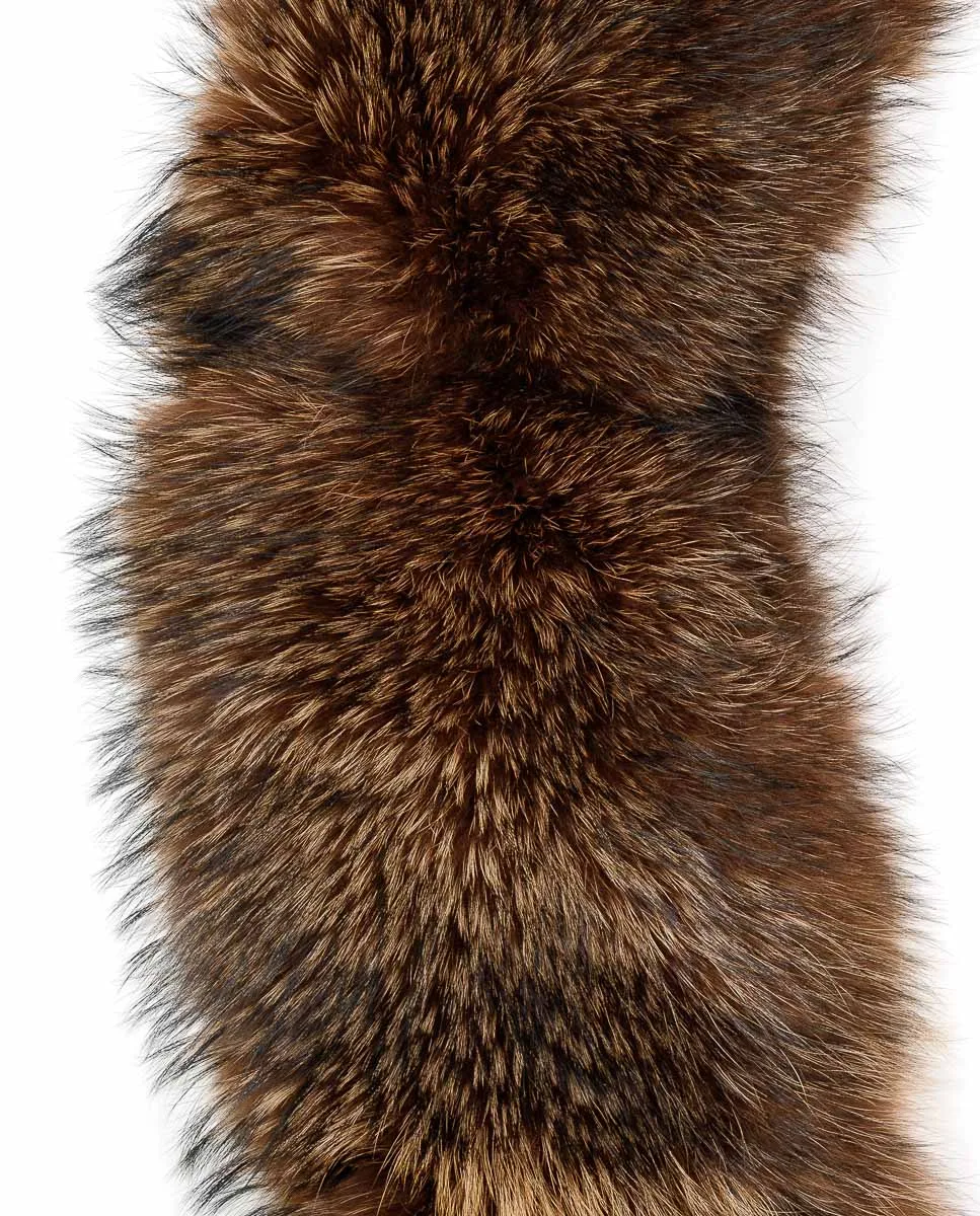 Estola De la Roca de pelo de marmota finlandesa en color marrón - Imagen 2