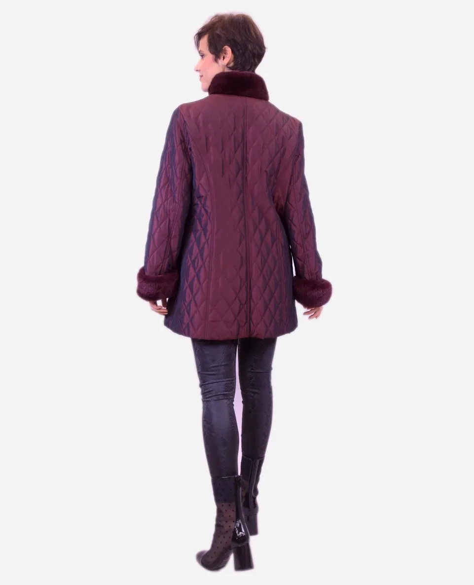 Gabardina de mujer con el forro desmontable de rex rasado - Imagen 2