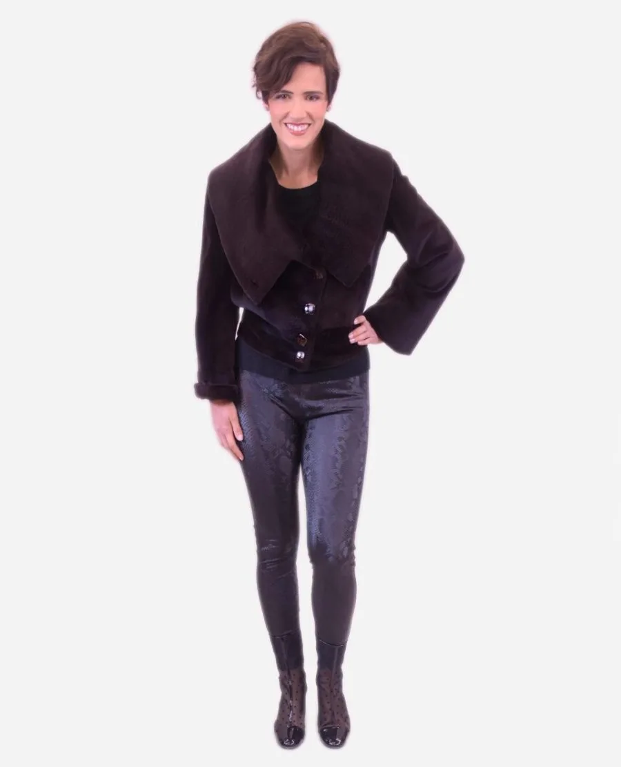 Chaqueta de mujer de pelo de visón rasado