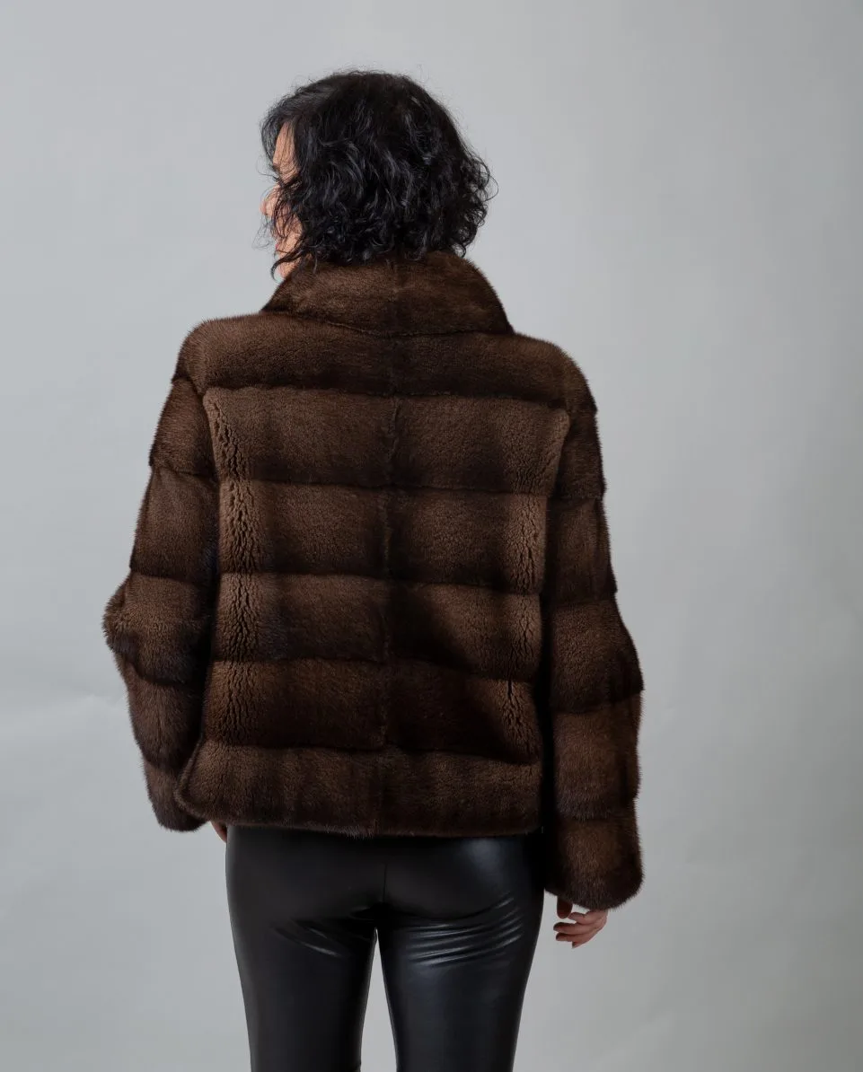 Chaqueta de pelo de mujer de visón con cuatro cremalleras - Imagen 2