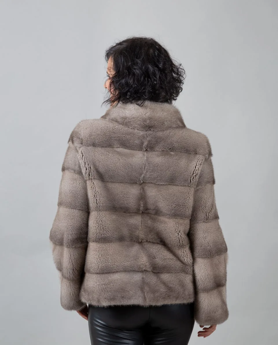 Chaqueta de pelo de mujer de visón con cuatro cremalleras - Imagen 2