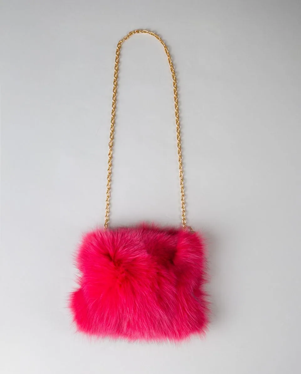 Bolso de multiposición de pelo de zorro