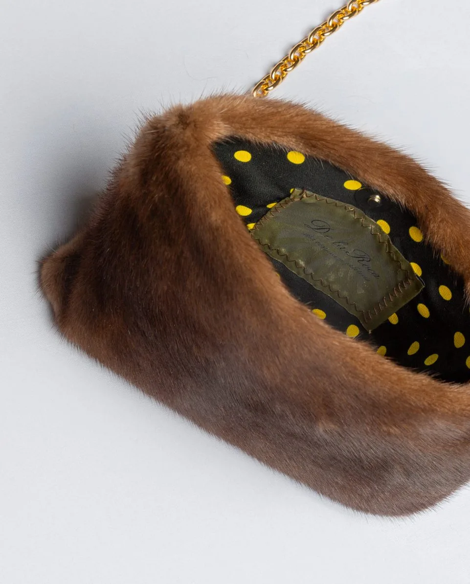 Bolso de mano de pelo de visón con asa bandolera - Imagen 2