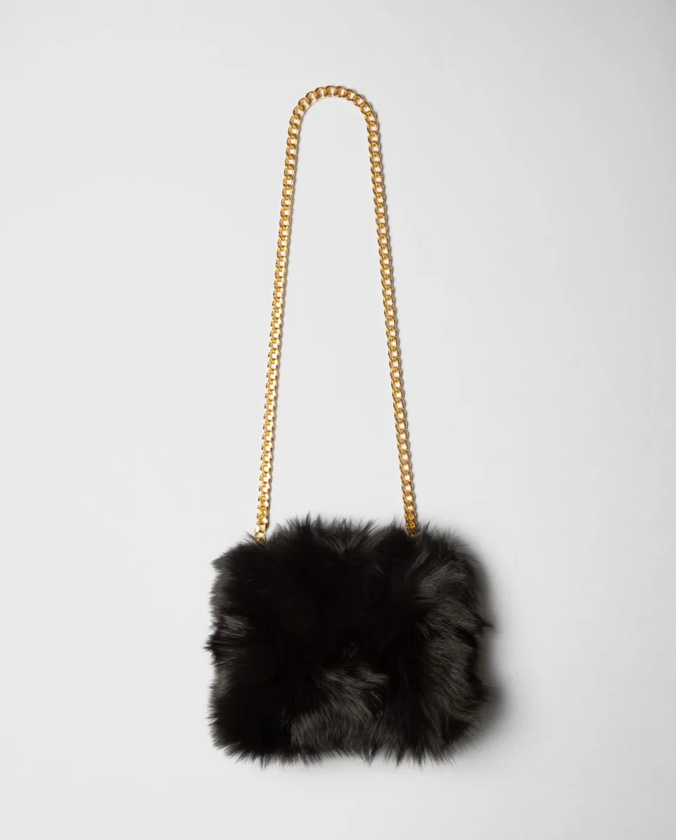 Bolso de multiposición de pelo de zorro