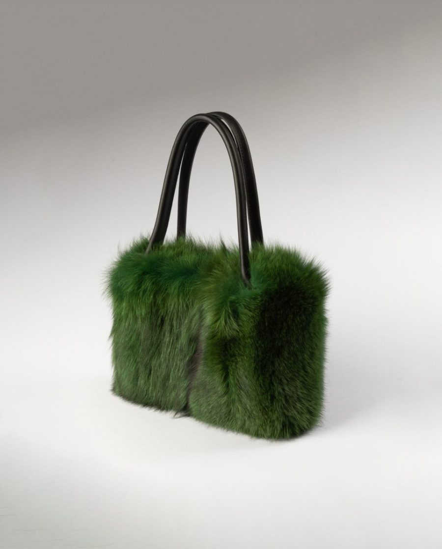 Bolso de multiposición de pelo de zorro