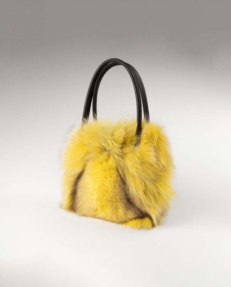 Bolso de multiposición de pelo de zorro