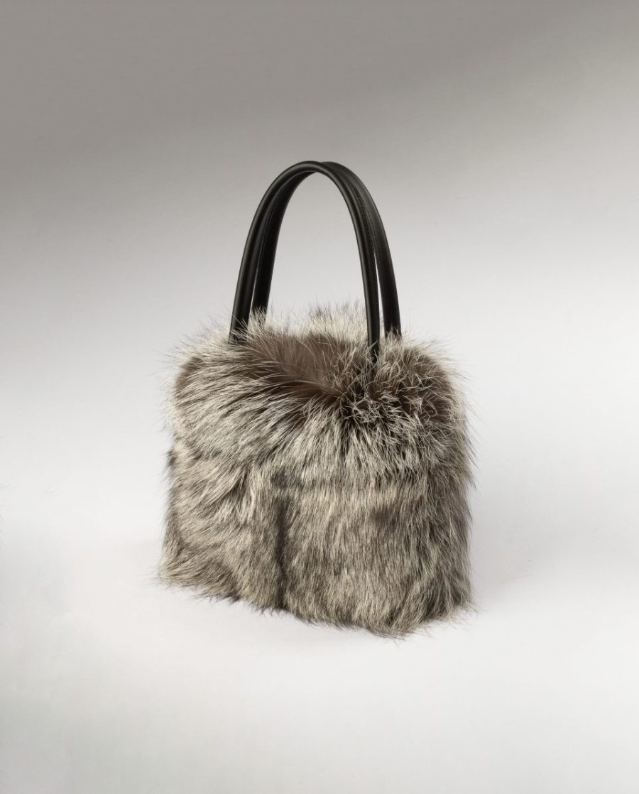Bolso de multiposición de pelo de zorro