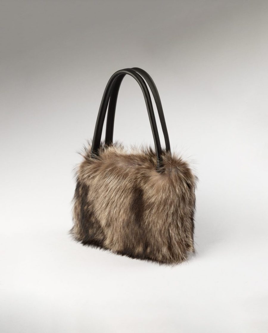 Bolso de multiposición de pelo de marmota americana