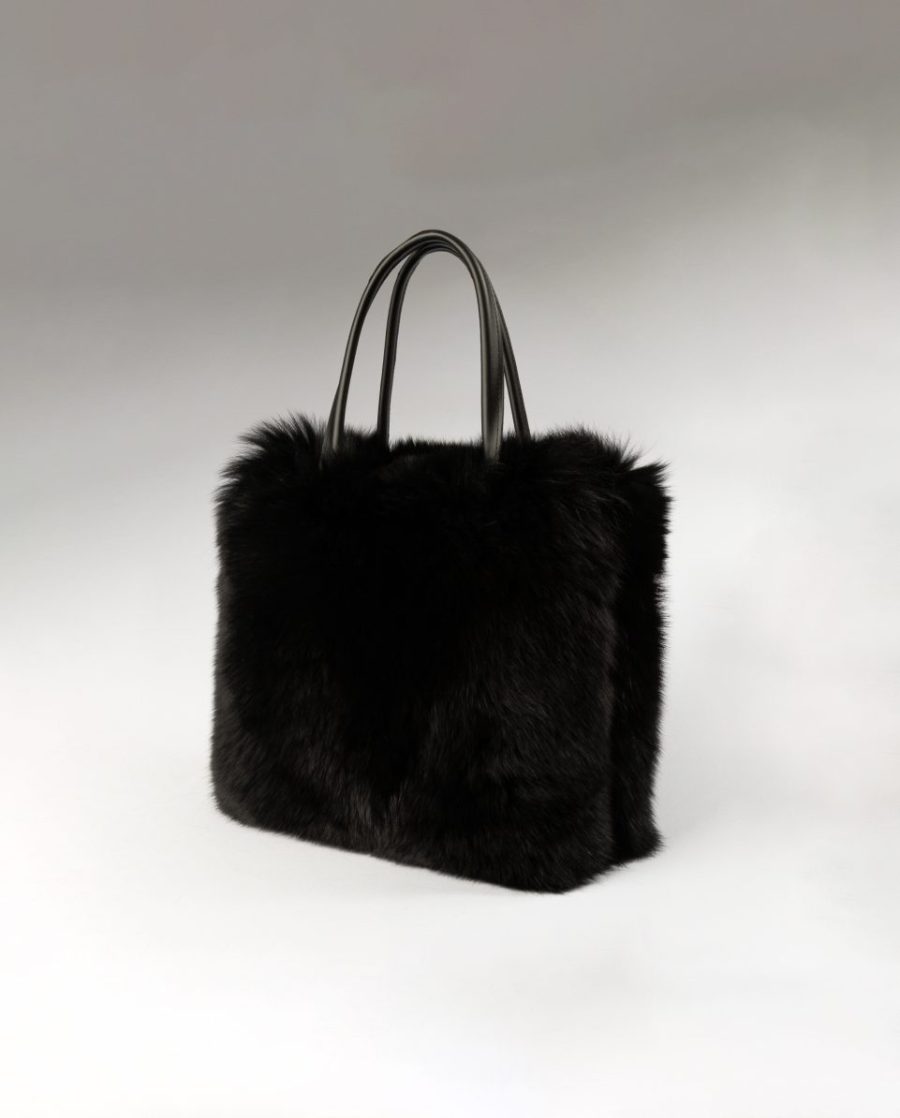 Bolso de multiposición de pelo de zorro
