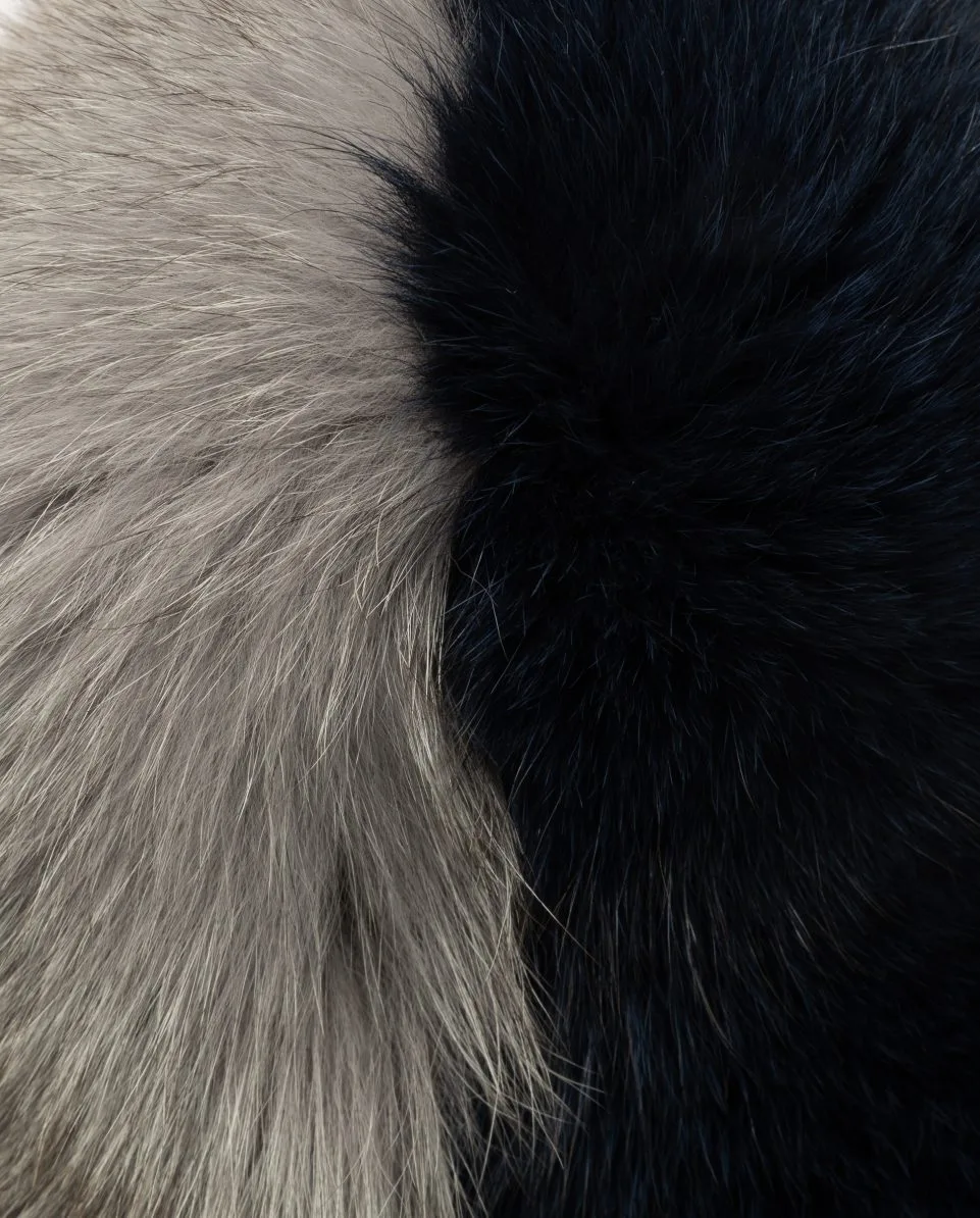 Cuello redondo de pelo de zorro bicolor - Imagen 2