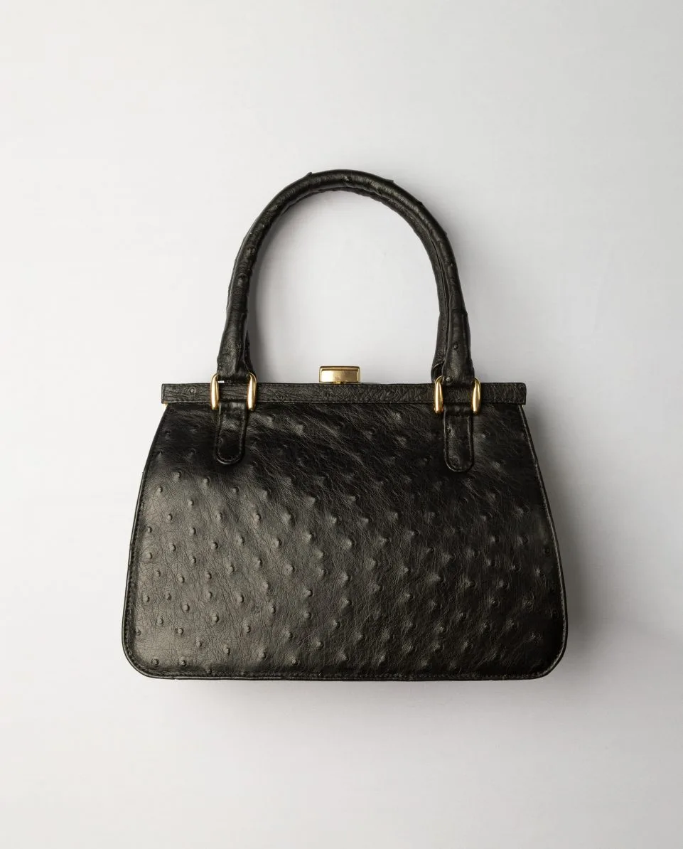 Bolso Kelly con asas redondas en color negro - Imagen 3