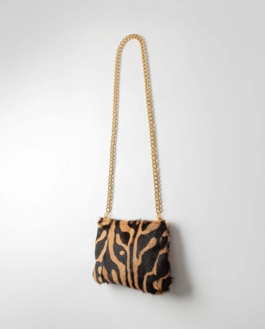 Bolso de multiposición de pelo de kid estampado