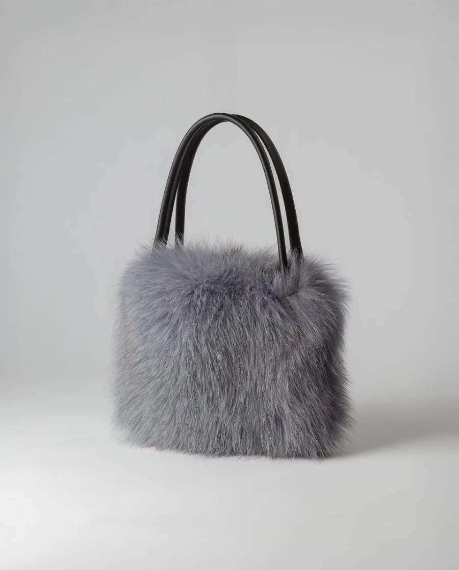Bolso de multiposición de pelo de zorro