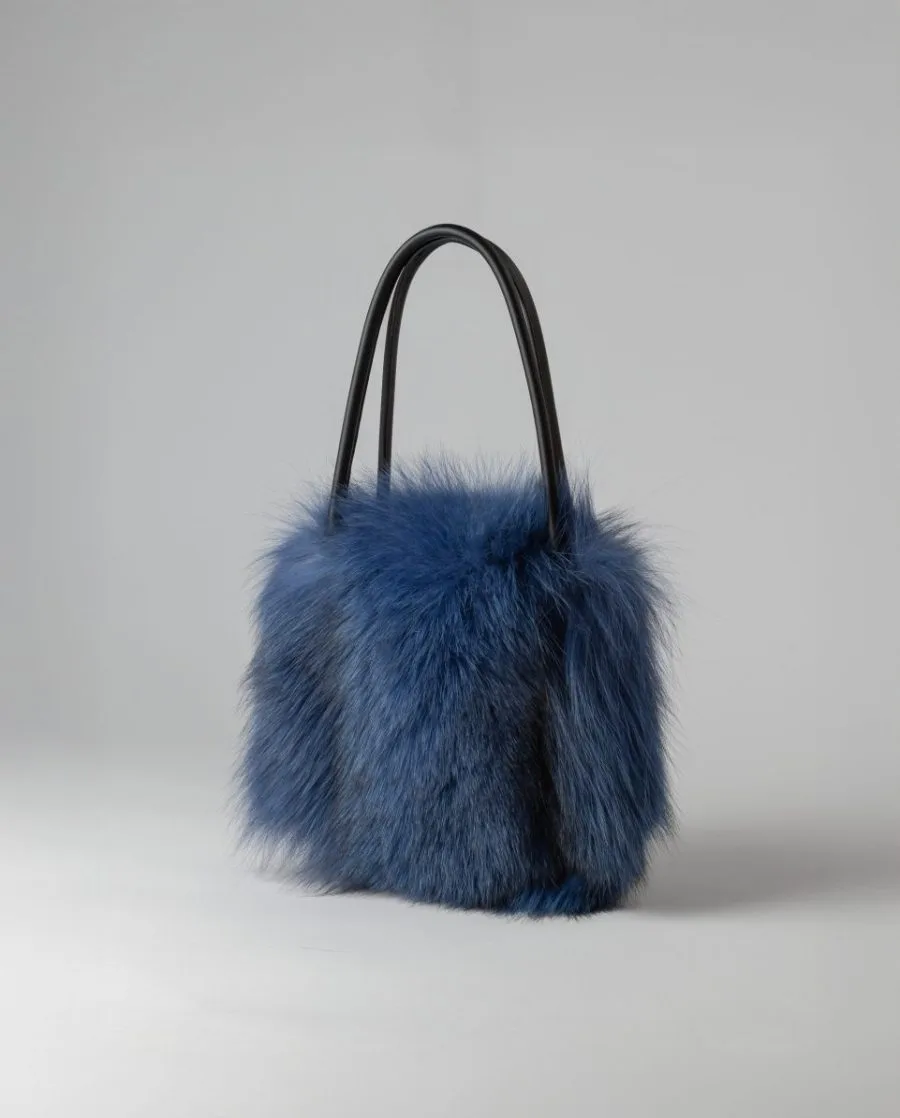 Bolso de multiposición de pelo de zorro