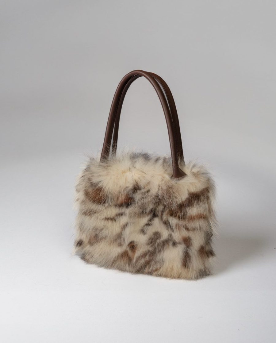 Bolso de multiposición de pelo de zorro