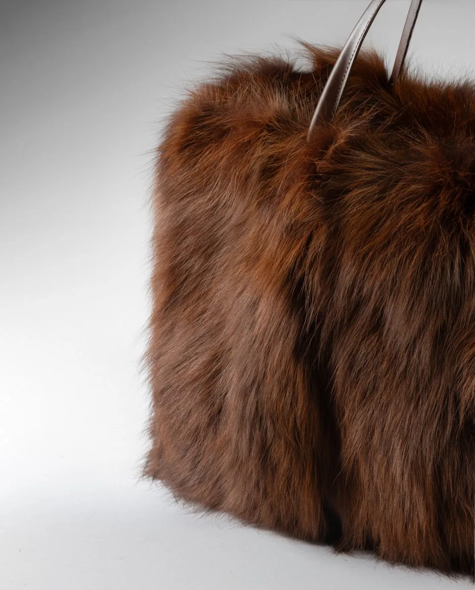Bolso grande de multiposición de pelo de zorro Bellys - Imagen 2