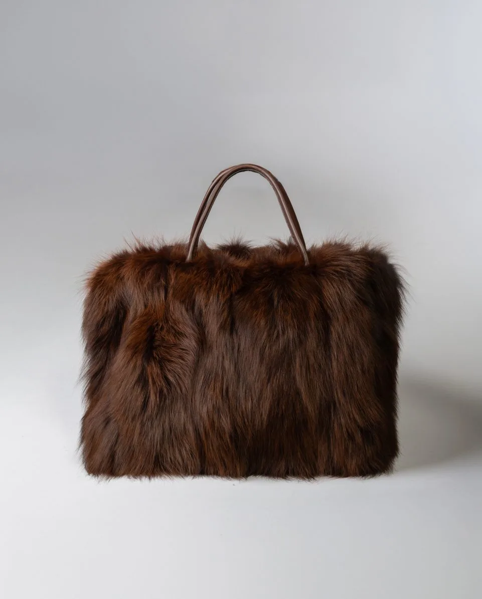 Bolso grande de multiposición de pelo de zorro Bellys - Imagen 3