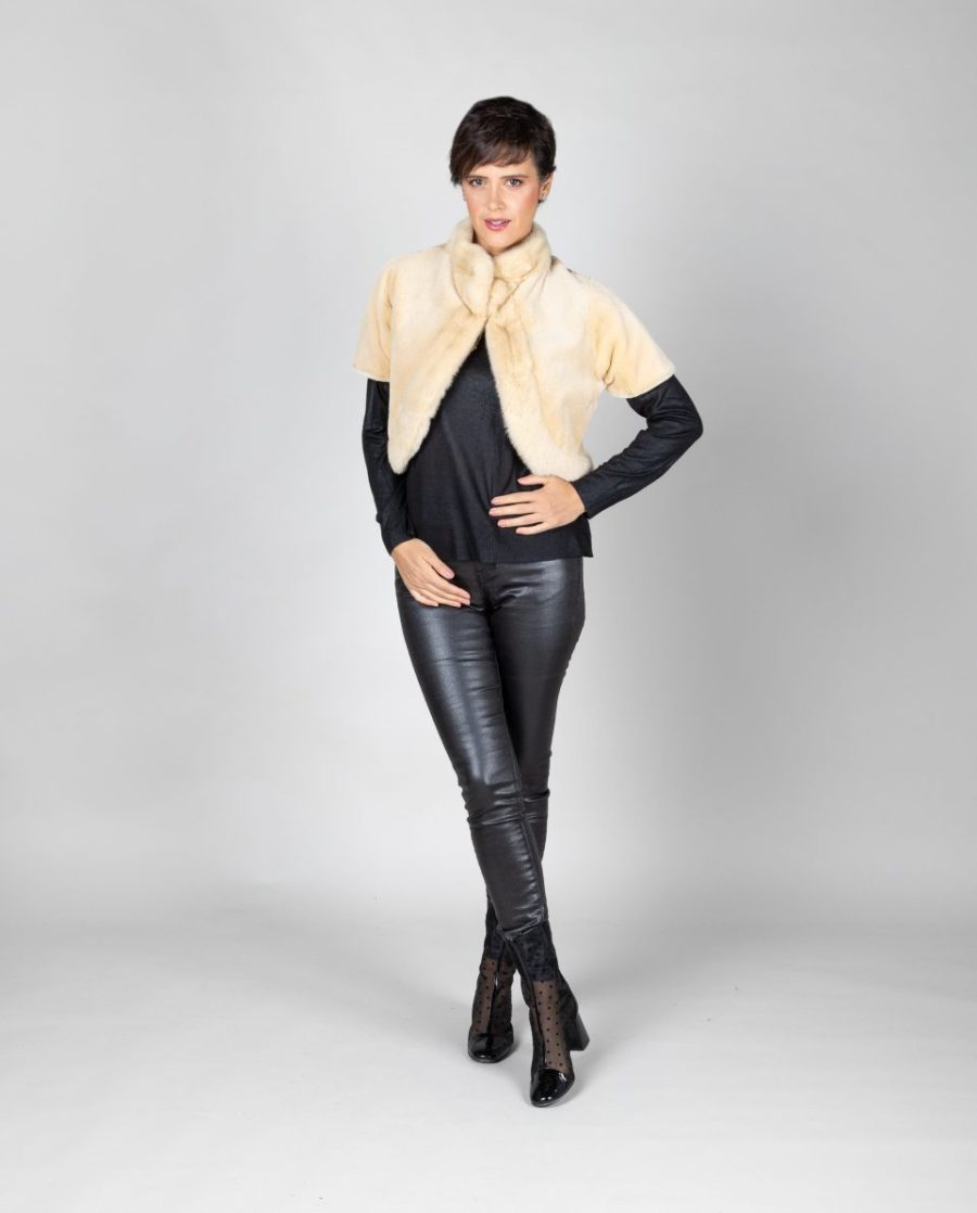 Bolero - Capa de mujer de pelo de visón rasado