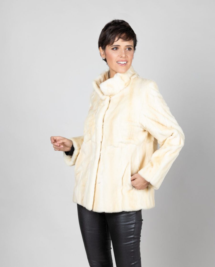 Chaqueta de mujer de pelo de visón weasel