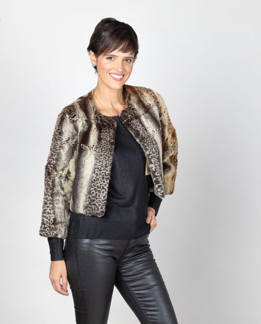 Bolero de mujer de pelo de rex rasado