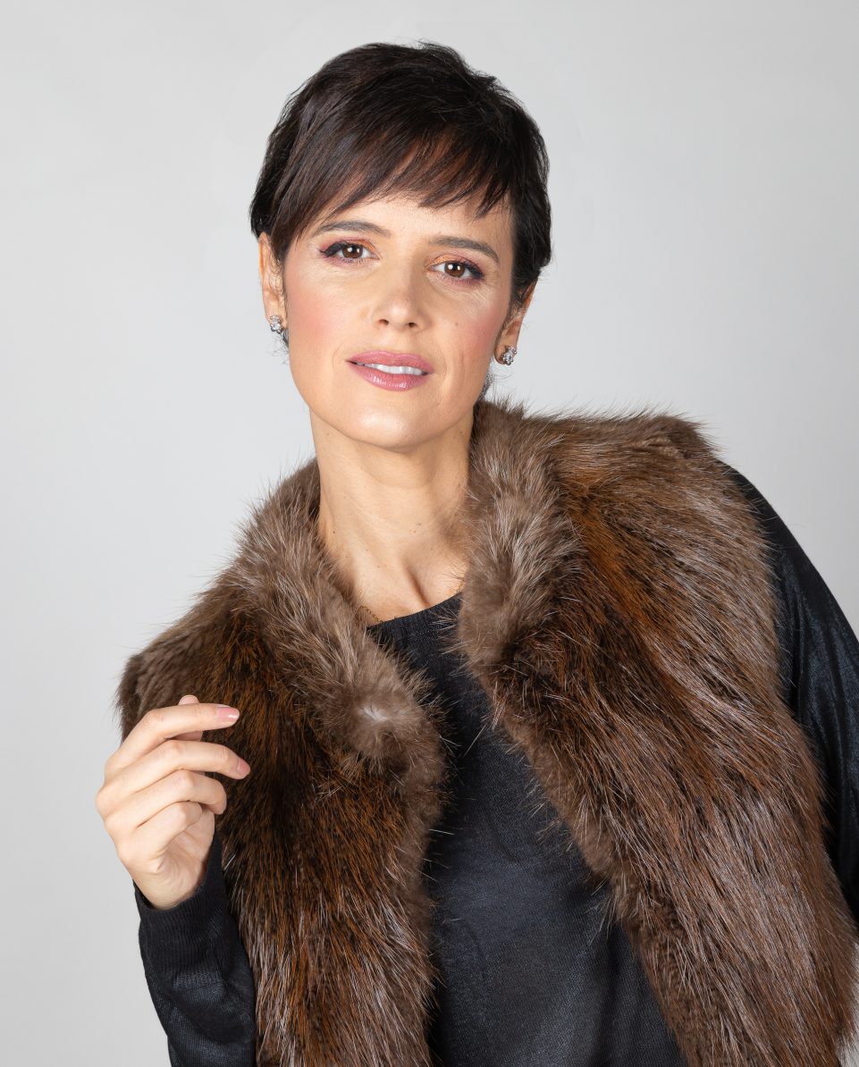 Chaleco de mujer de pelo de castor Canadá - Imagen 4