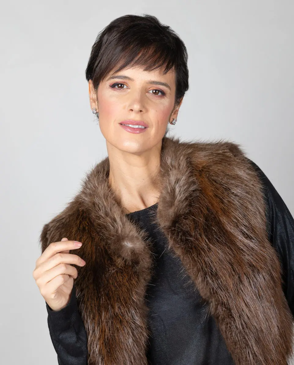 Chaleco de mujer de pelo de castor Canadá - Imagen 4