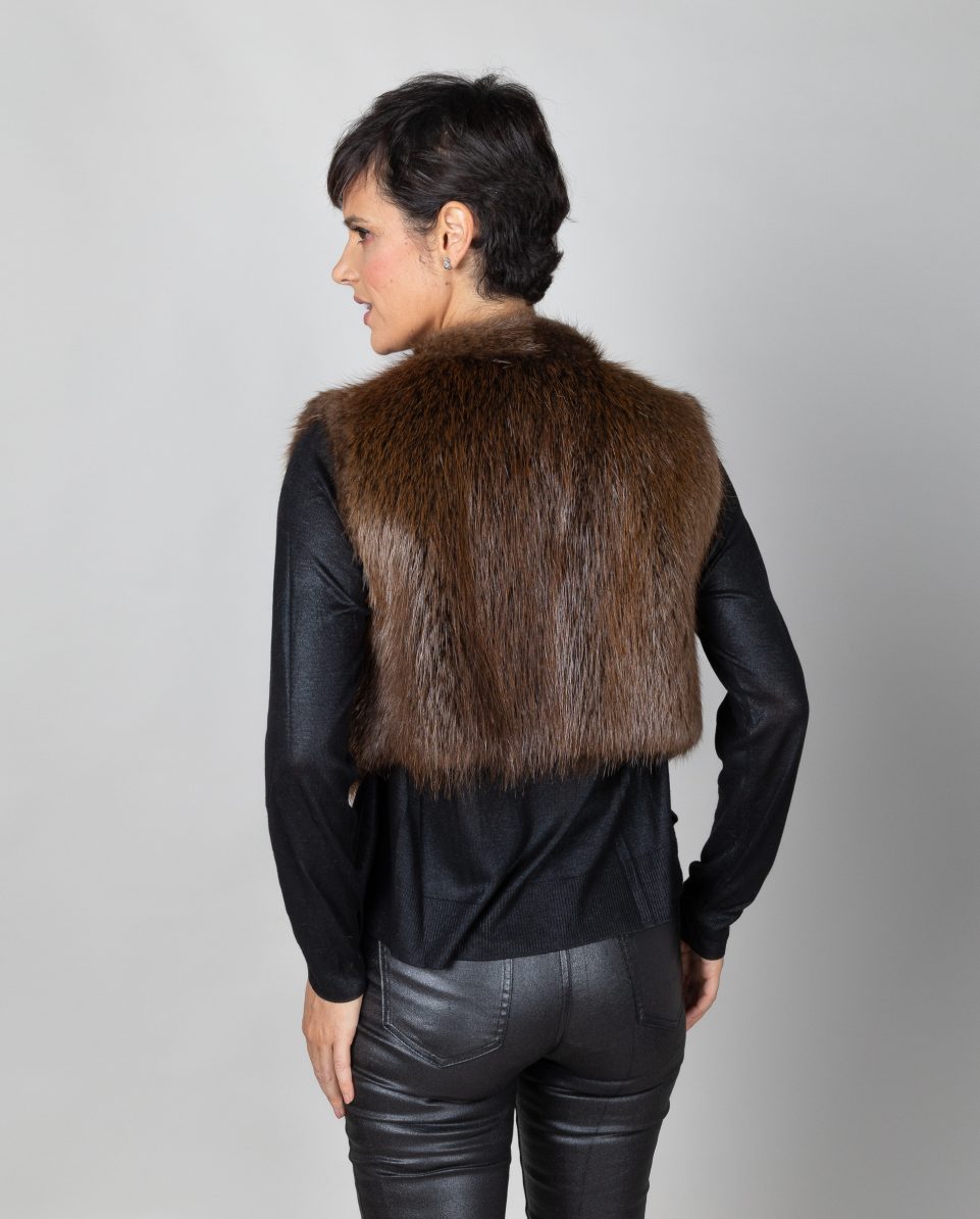 Chaleco de mujer de pelo de castor Canadá - Imagen 3