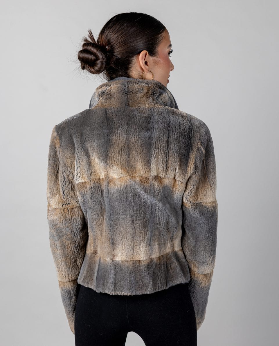 Chaqueta de mujer de pelo de rat mousquet despinzado - Imagen 3