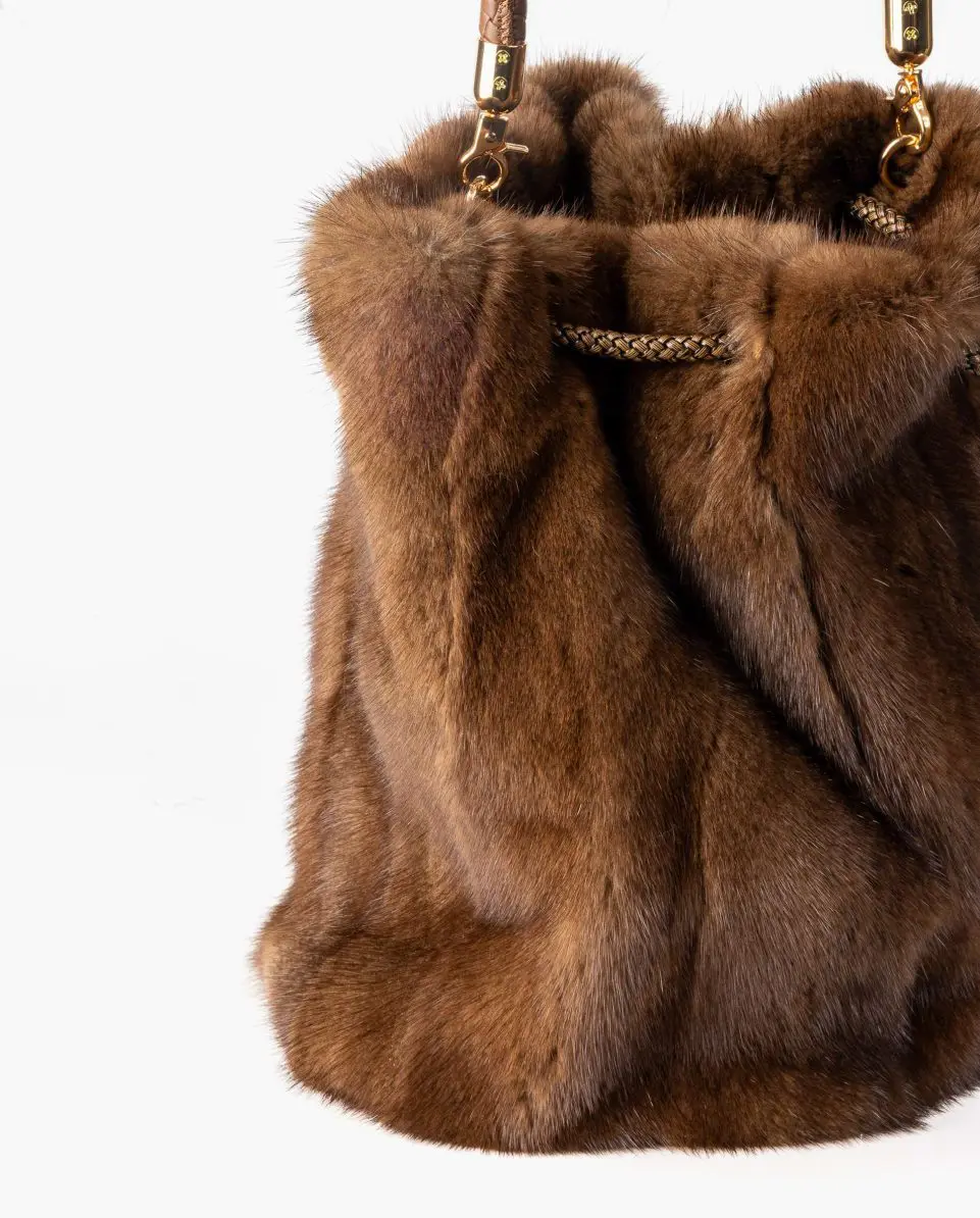 Bolso de pelo de visón con asa bandolera - Imagen 2
